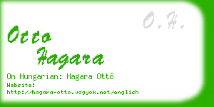 otto hagara business card