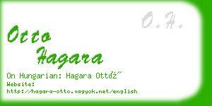 otto hagara business card